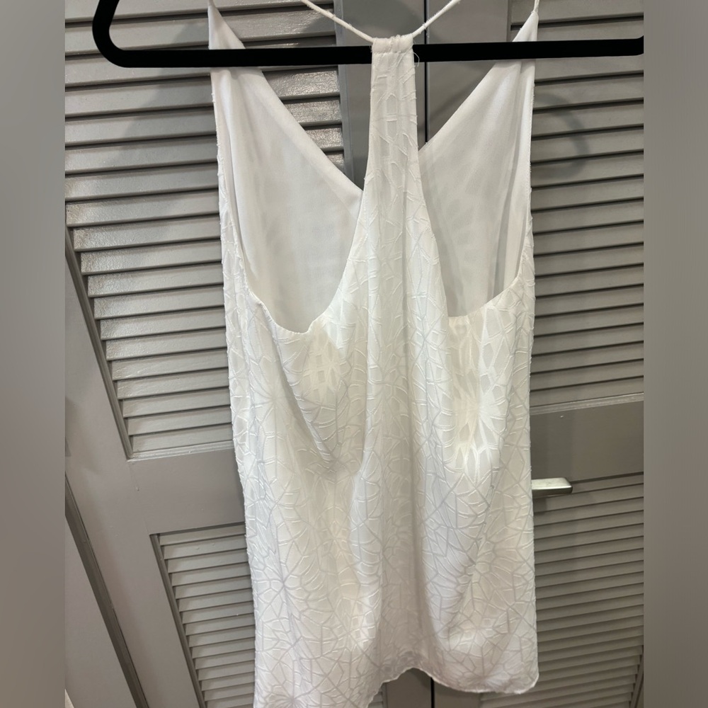 Three Eight Two Size Medium White Patterned Dress - image 3